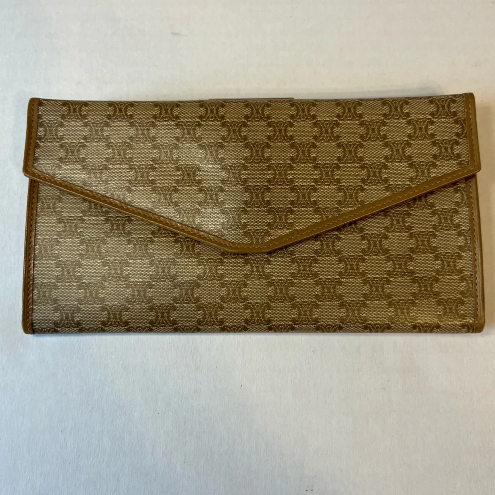 CELINE Macadam Long Wallet Canvas and Leather‎
